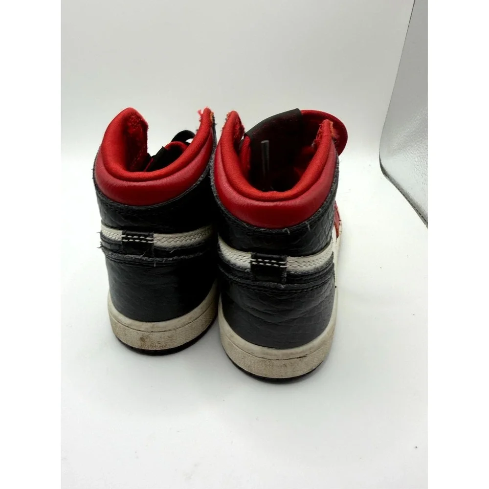 Nike‎ Air Jordan 1 Retro High OG PS CU0449-601 Kids 13 Sneaker Satin Red Shoes